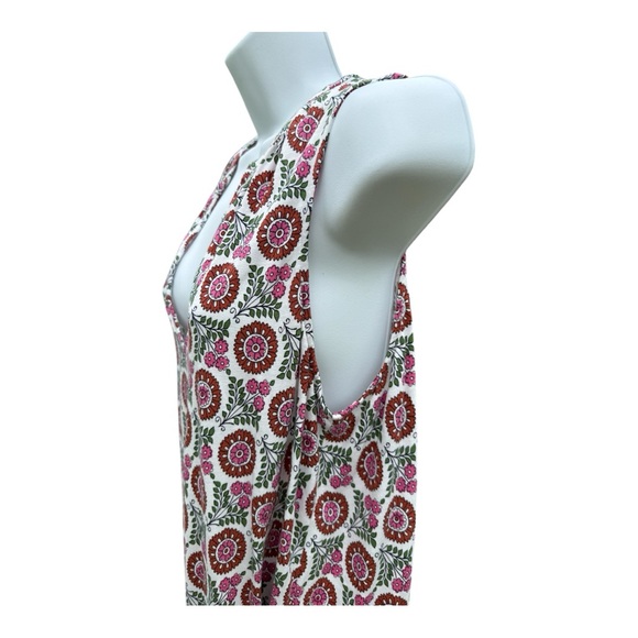 Women’s Boden Pink and White Patterned Sleeveless Dress Size 12L - Picture 3 of 8